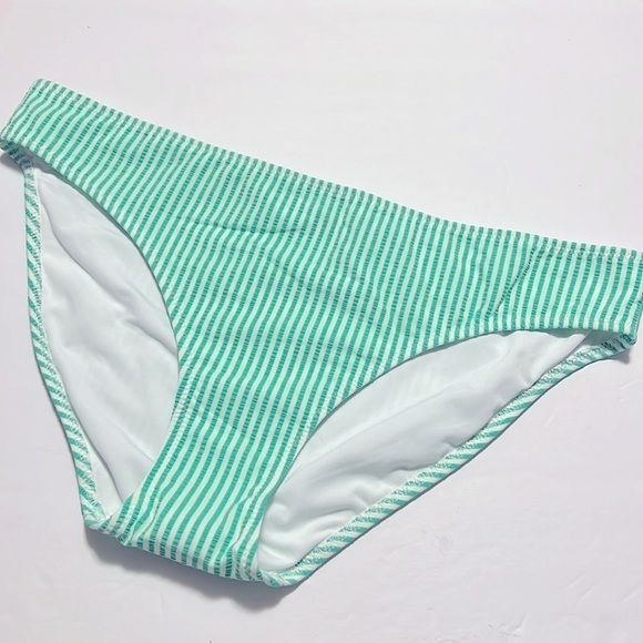 Aerie Swim Bikini Bottom Seersucker striped Size L NWOT - Picture 1 of 8